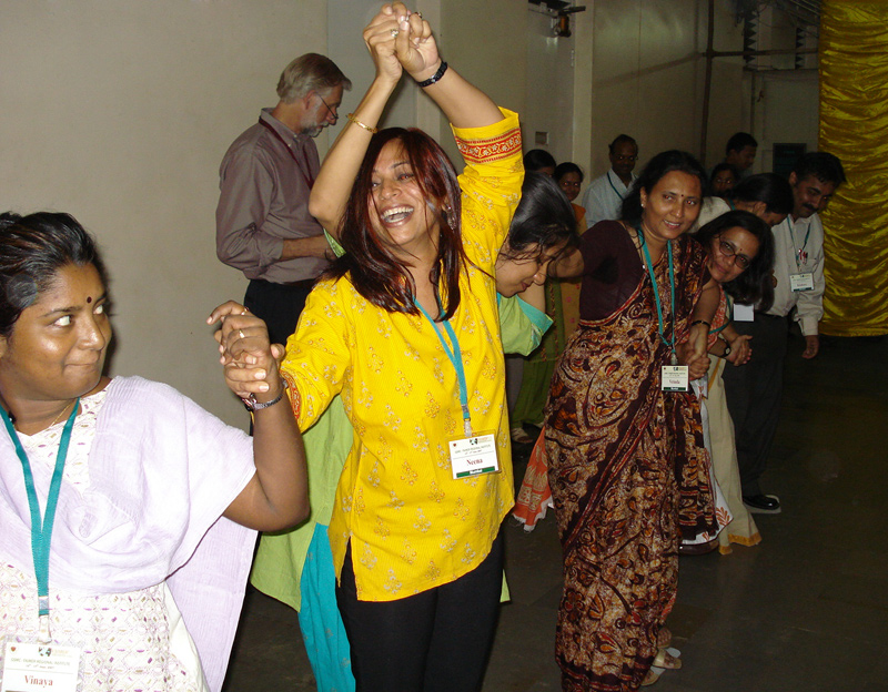 GSMC-FAIMER Regional Institute Fellows participate in a teamwork-building exercise